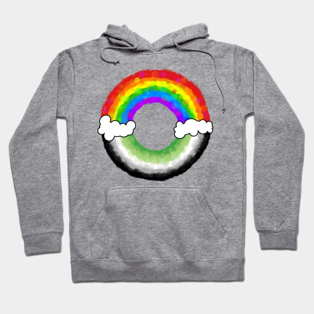 Rainbow aro Hoodie by Art by Veya